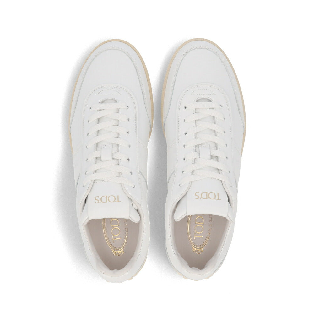 TOD'S スニーカー ホワイト スムースレザー シンプル ローカット XXM68C0DP30OV7