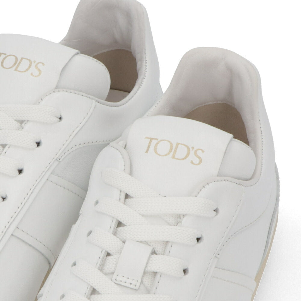 TOD'S スニーカー ホワイト スムースレザー シンプル ローカット XXM68C0DP30OV7