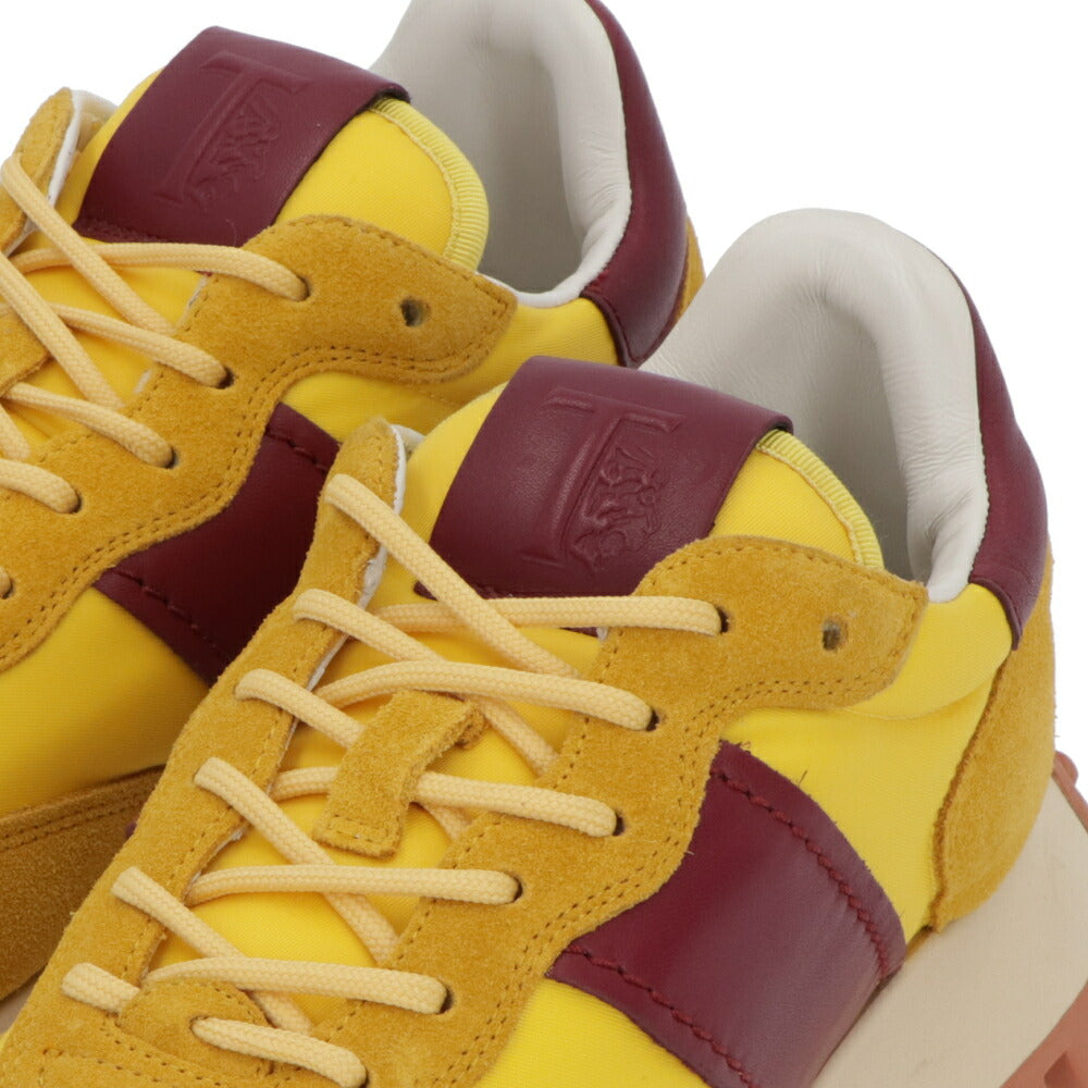 TOD'S スニーカー  イエロー×ボルドー レースアップ ローカット XXW25K0FL90PQ4