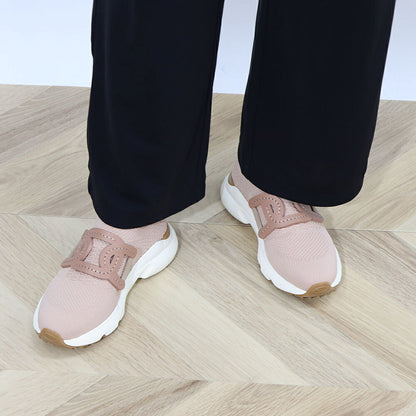 TOD'S スニーカー ベージュ ニット ロゴ XXW54C0EM60SKM