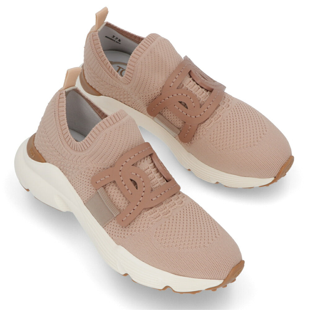 TOD'S スニーカー ベージュ ニット ロゴ XXW54C0EM60SKM