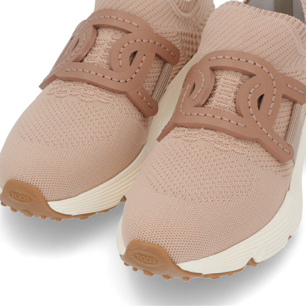 TOD'S スニーカー ベージュ ニット ロゴ XXW54C0EM60SKM