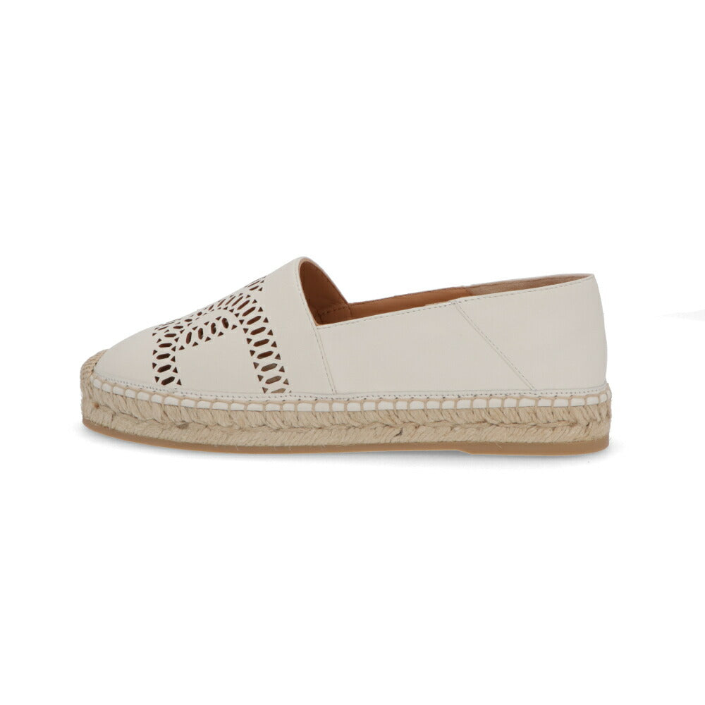 TOD'S ホワイト カーフレザー 穴あき加工 スリッポン XXW08L0IE30MID