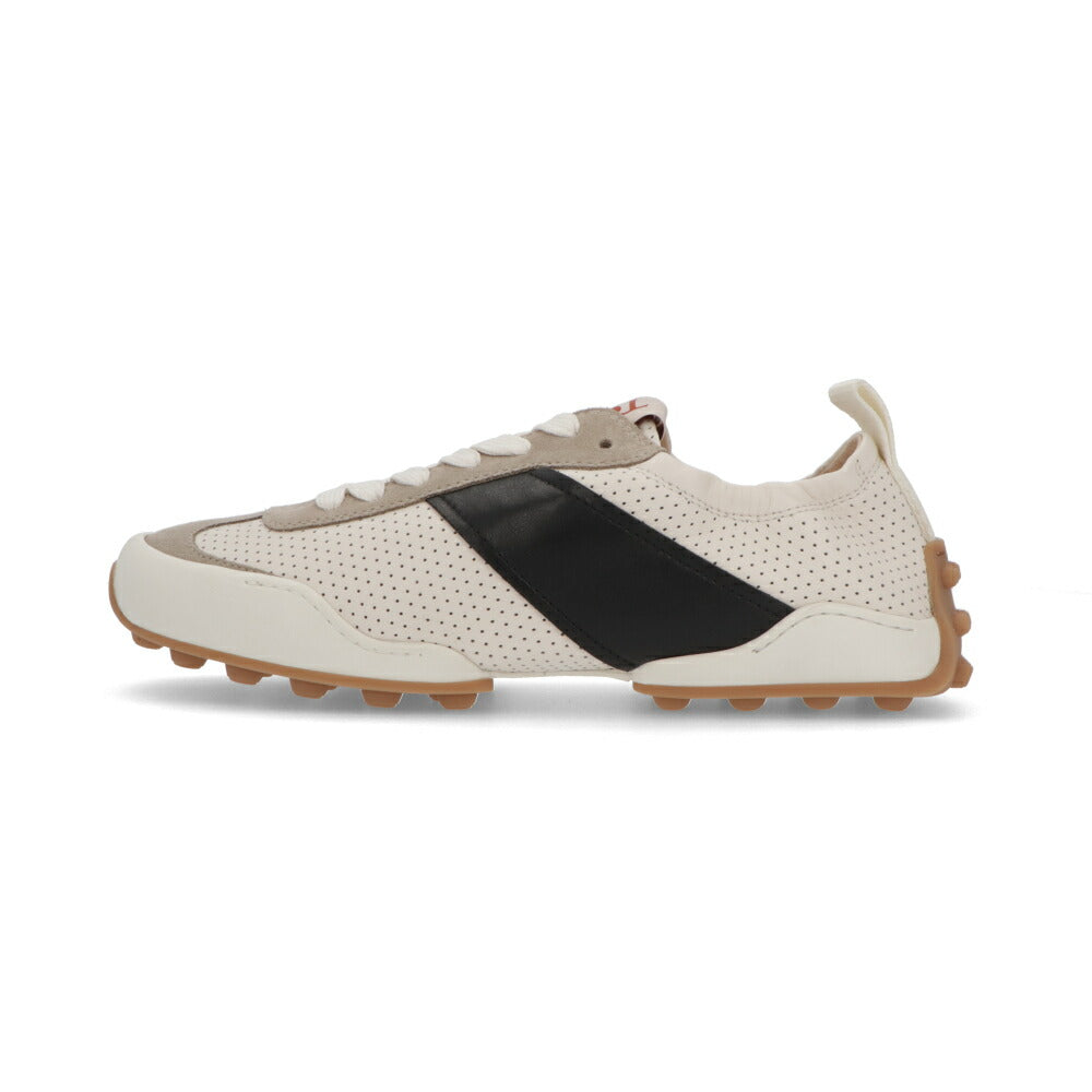 TOD'S スニーカー ブラック オフホワイト レザー レザースニーカー フラット XXW05L0HZ70K1E
