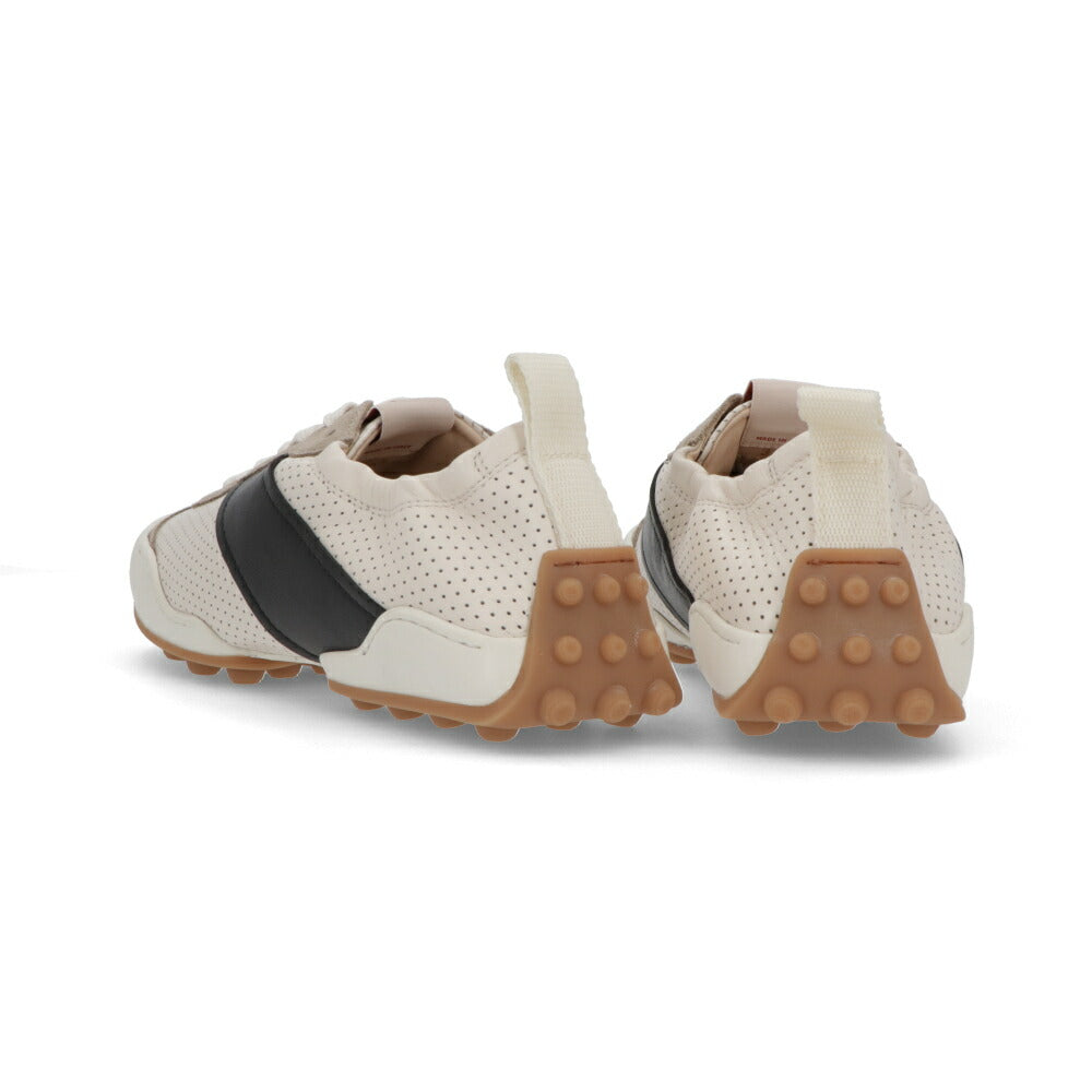 TOD'S スニーカー ブラック オフホワイト レザー レザースニーカー フラット XXW05L0HZ70K1E