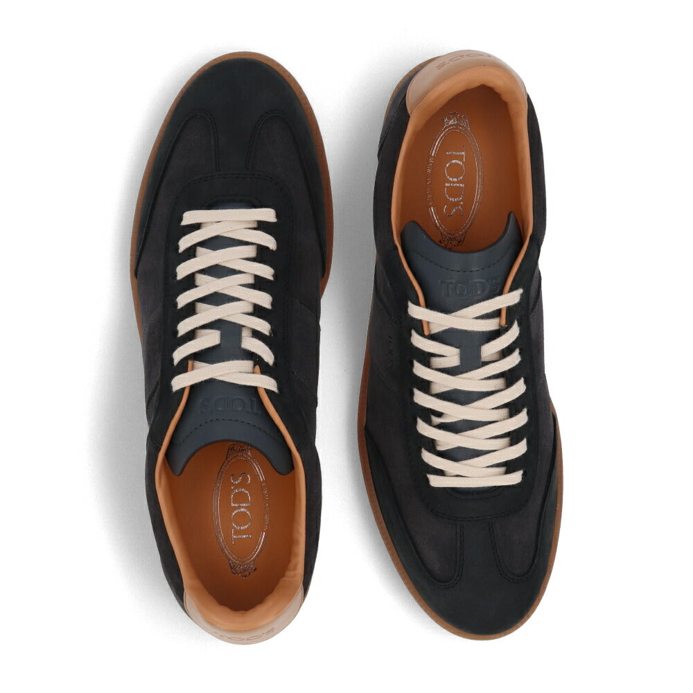 TOD'S スニーカー ネイビー スエードカーフスキン ローカット フラット ローカット XXM68C0IL70TND