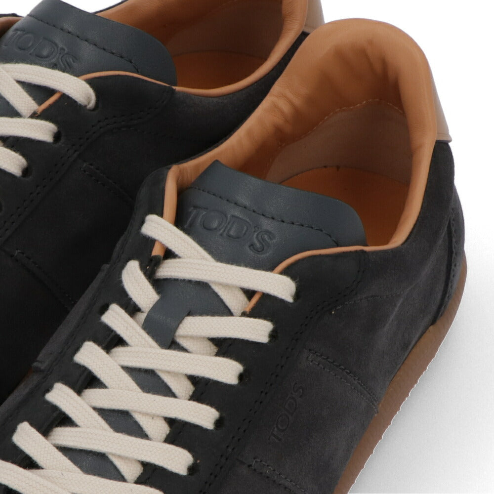 TOD'S スニーカー ネイビー スエードカーフスキン ローカット フラット ローカット XXM68C0IL70TND