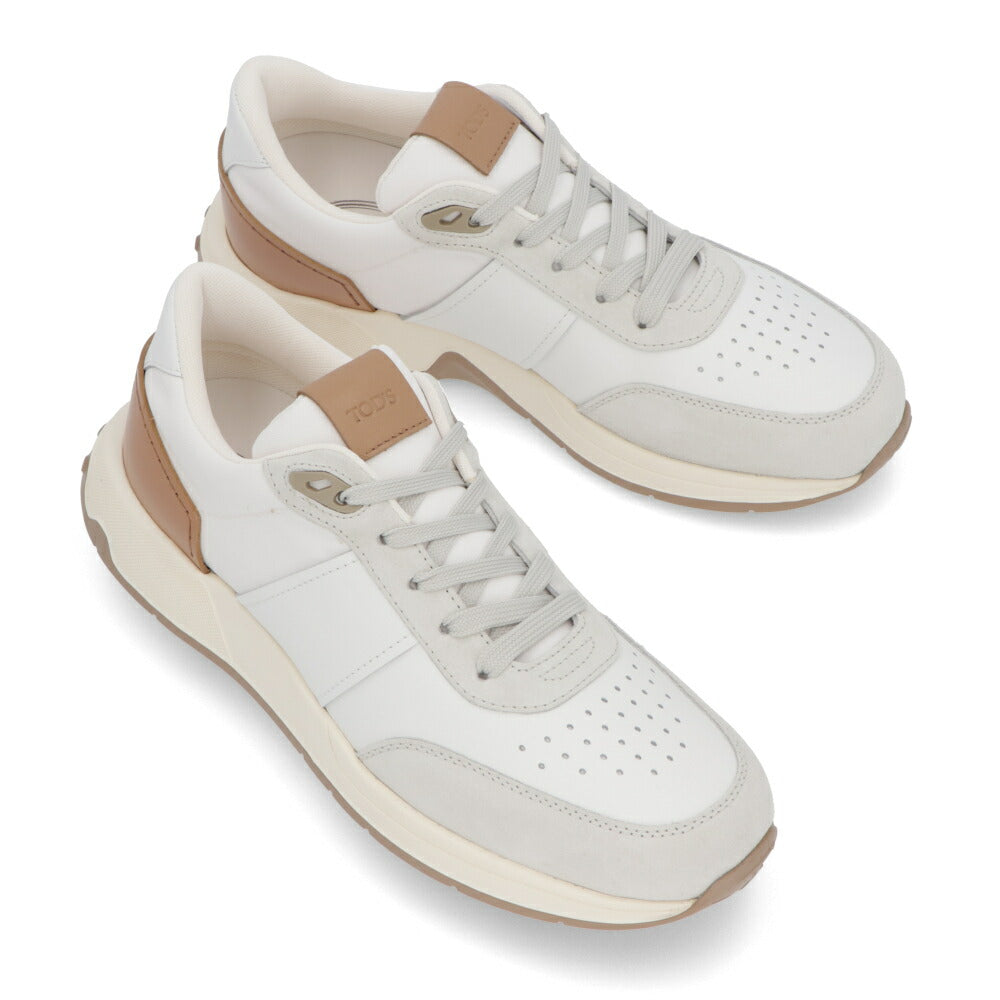 TOD'S スニーカー ホワイト レザー レースアップ シンプル ローカット XXM63K0GT80R08