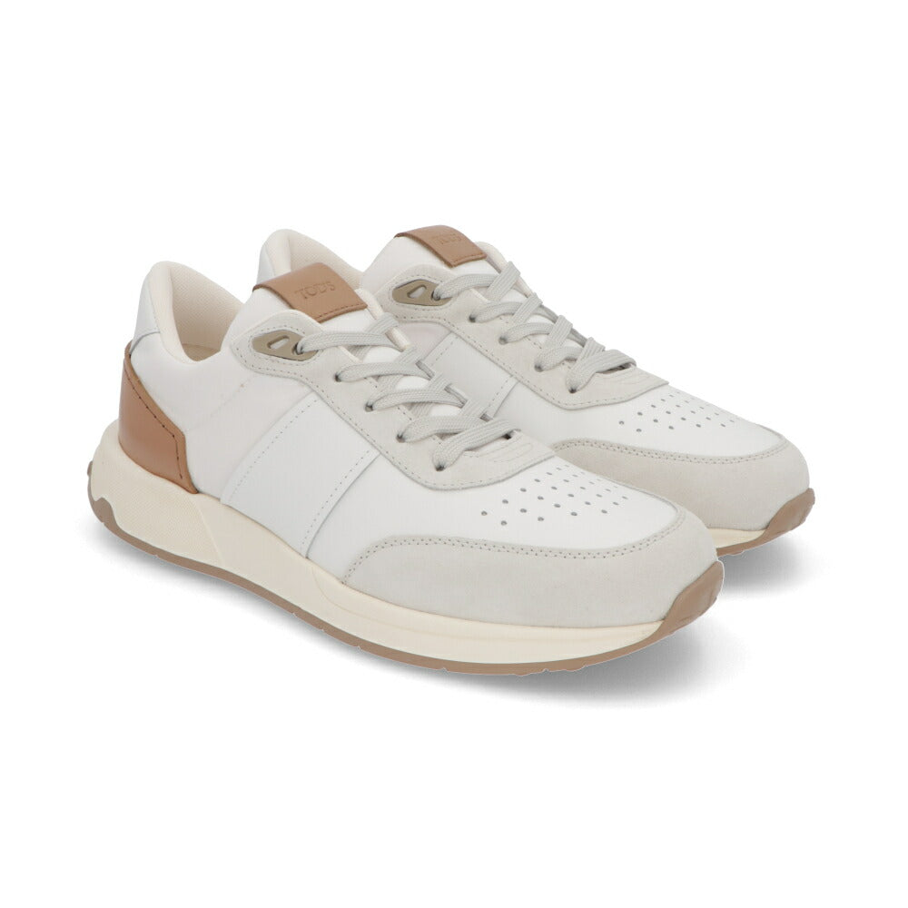TOD'S スニーカー ホワイト レザー レースアップ シンプル ローカット XXM63K0GT80R08