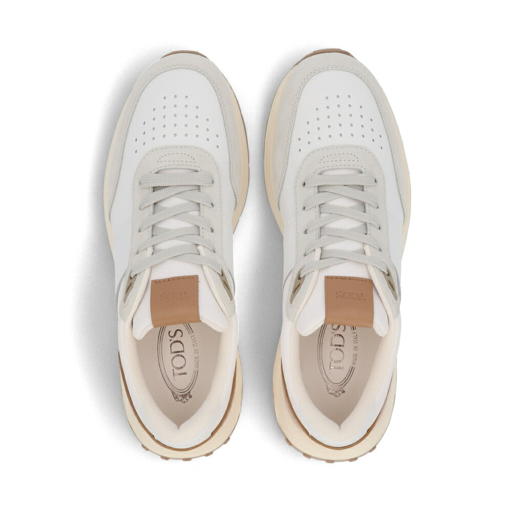 TOD'S スニーカー ホワイト レザー レースアップ シンプル ローカット XXM63K0GT80R08