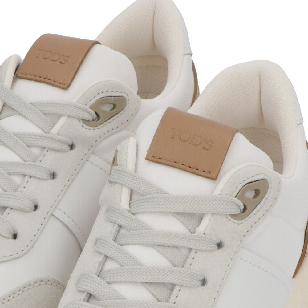 TOD'S スニーカー ホワイト レザー レースアップ シンプル ローカット XXM63K0GT80R08
