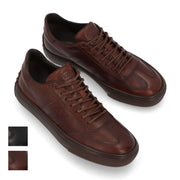 TOD'S スニーカー ブラック ブラウン カーフスキン レザー レースアップ ローカット XXM03E0GC50S96