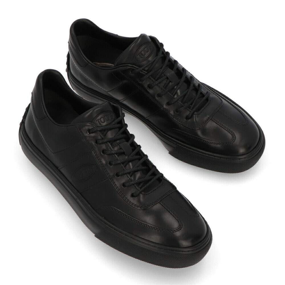 TOD'S スニーカー ブラック ブラウン カーフスキン レザー レースアップ ローカット XXM03E0GC50S96