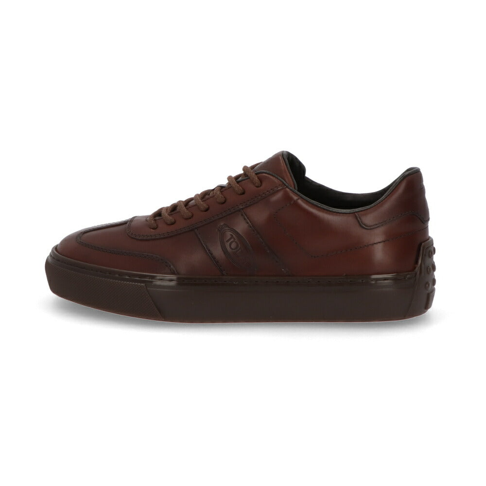 TOD'S スニーカー ブラック ブラウン カーフスキン レザー レースアップ ローカット XXM03E0GC50S96
