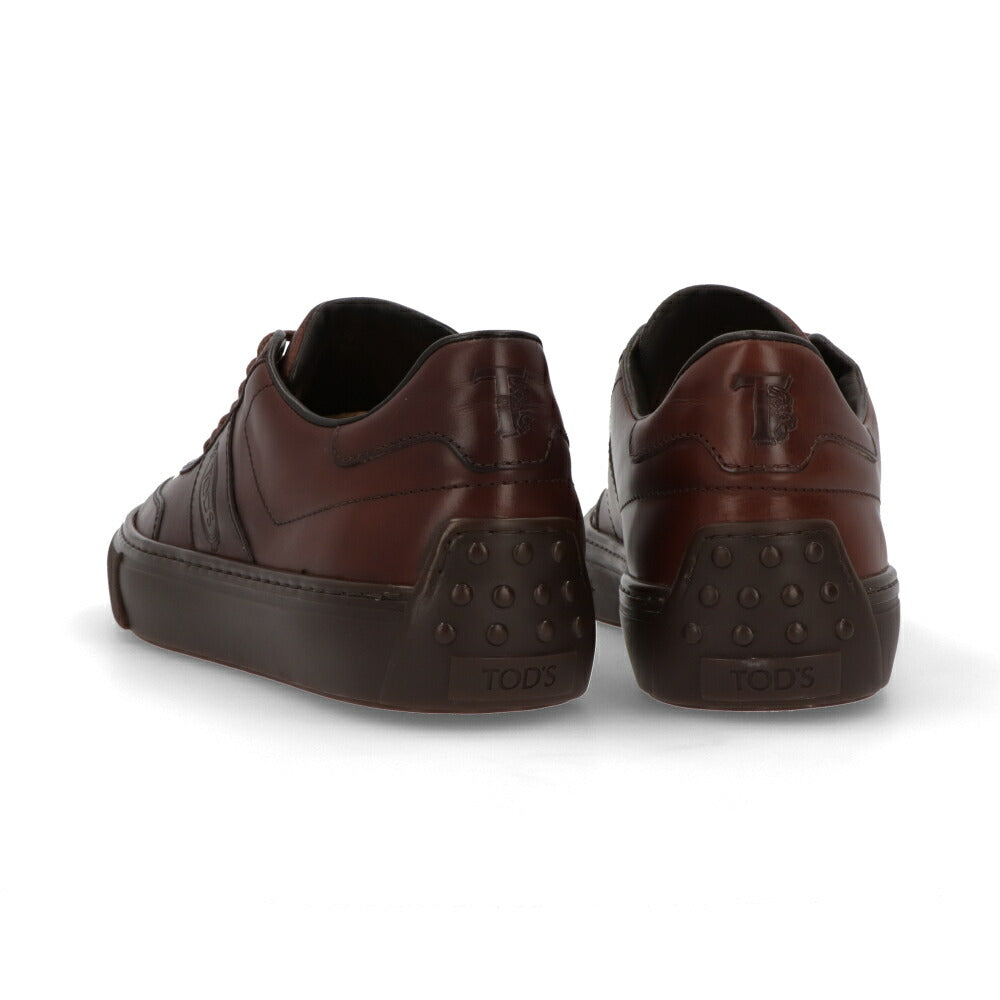 【最終値下げ】tod's 靴　ダーク ブラウン　トッズ 茶 santoni TOD'S トッズ スニーカー ブラック ブラウン カーフスキン レザー