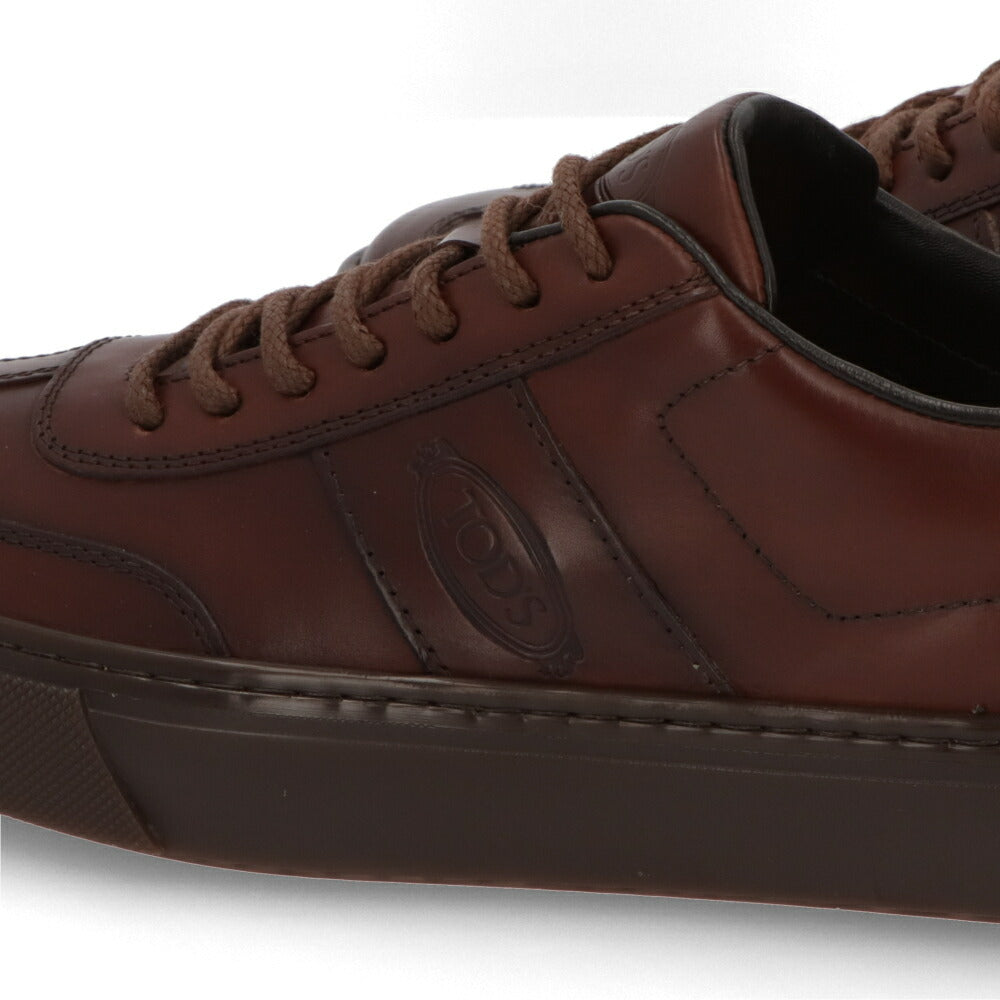 TOD'S スニーカー ブラック ブラウン カーフスキン レザー レースアップ ローカット XXM03E0GC50S96