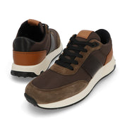 TOD'S スニーカー オリーブブラウン スエード メッシュ レースアップ フラットソール スポーティ ローカット XXM63K0GT70TO5