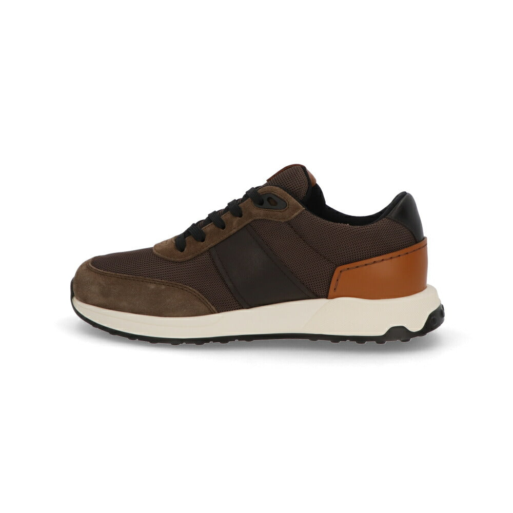 TOD'S スニーカー オリーブブラウン スエード メッシュ レースアップ フラットソール スポーティ ローカット XXM63K0GT70TO5