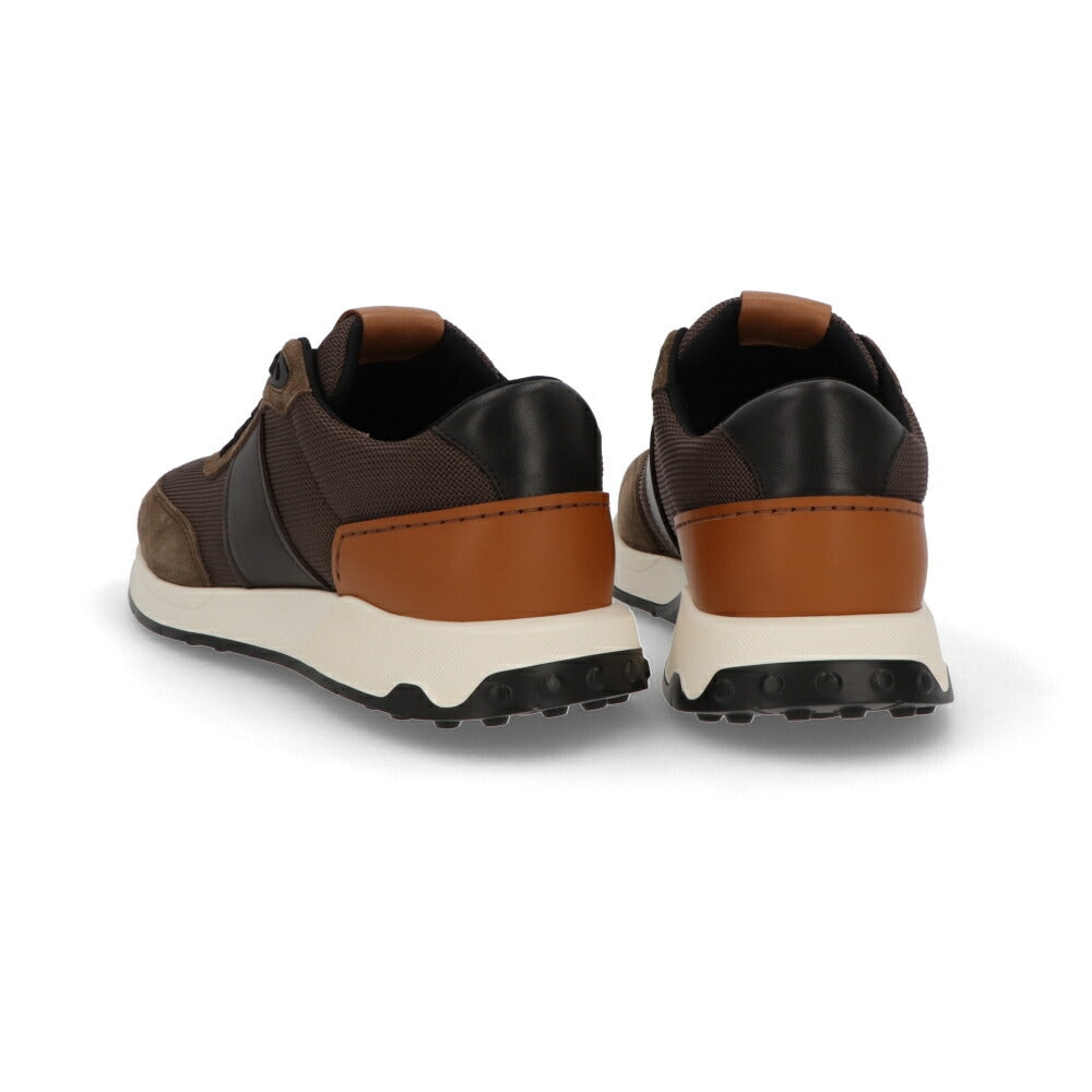 TOD'S スニーカー オリーブブラウン スエード メッシュ レースアップ フラットソール スポーティ ローカット XXM63K0GT70TO5