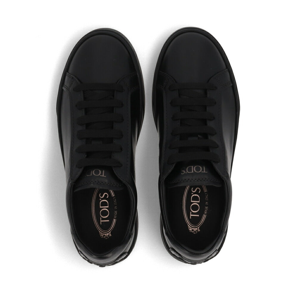 TOD'S スニーカー  ブラック レザースニーカー シンプル ローカット XXM04L0HZ40JUS