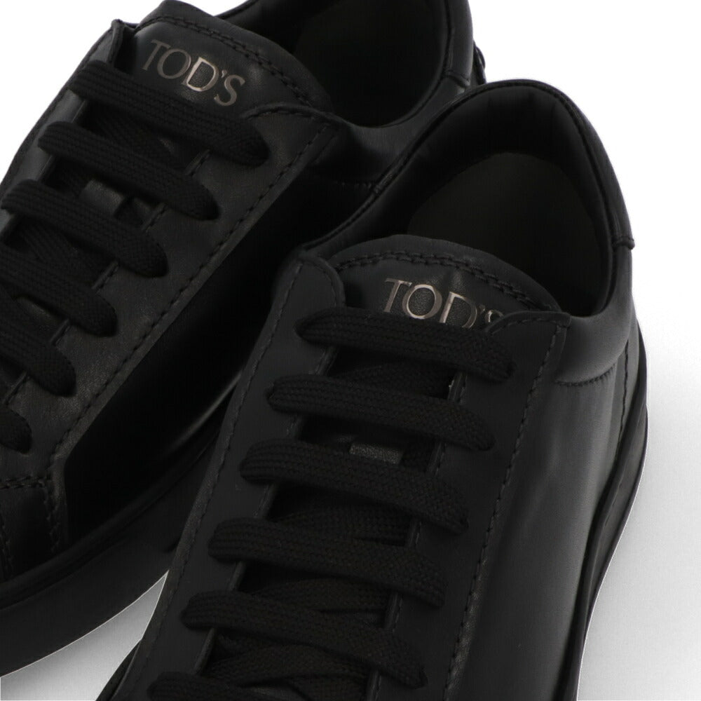 TOD'S スニーカー  ブラック レザースニーカー シンプル ローカット XXM04L0HZ40JUS