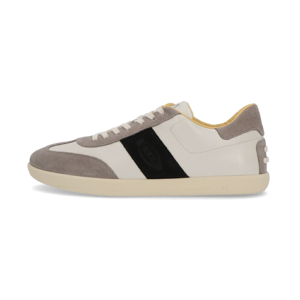 TOD'S スニーカー グレー スムースカーフスキン バイカラー ローカット XXM68C0GC50IRA