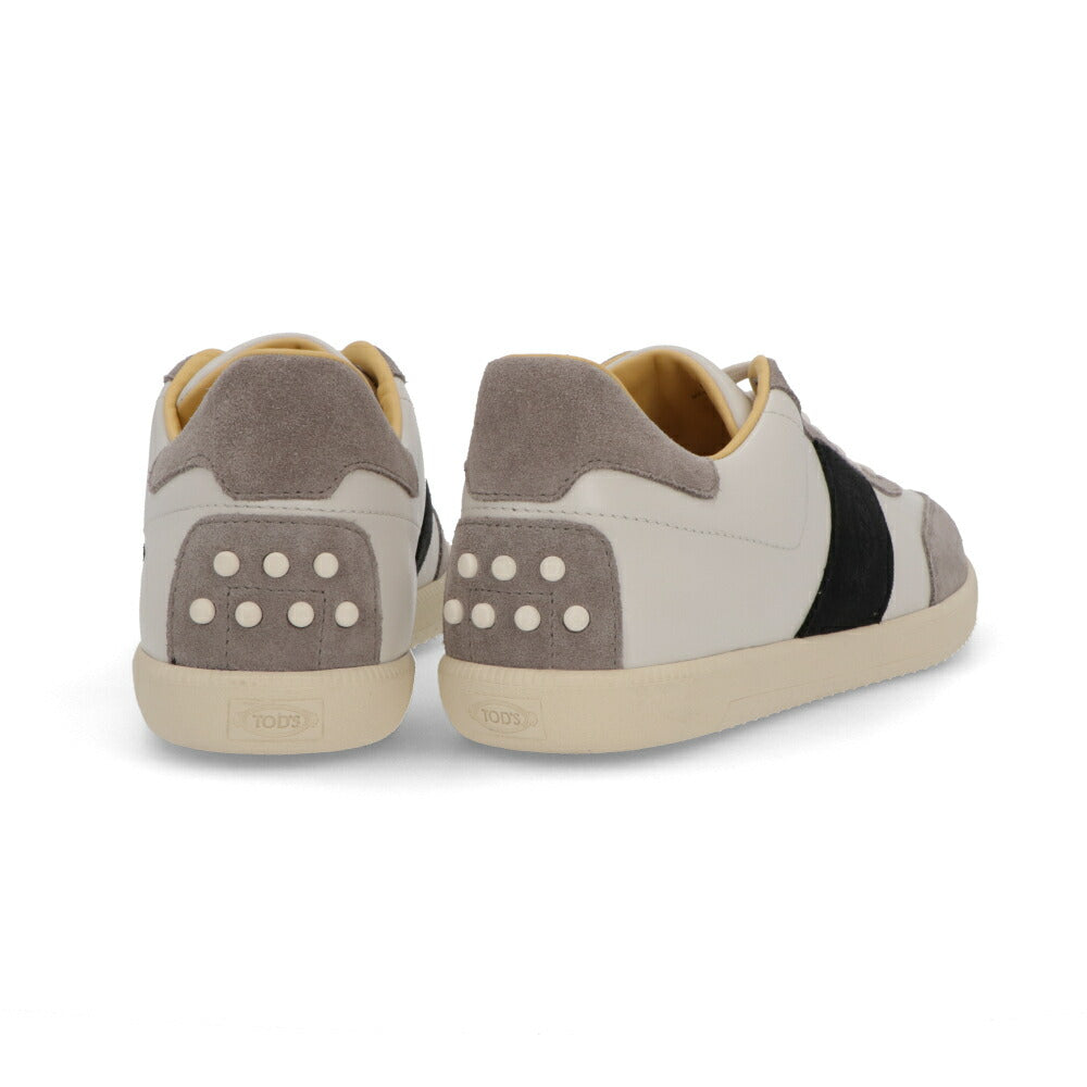 TOD'S スニーカー グレー スムースカーフスキン バイカラー ローカット XXM68C0GC50IRA