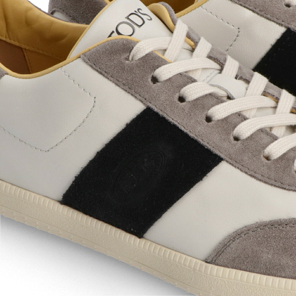 TOD'S スニーカー グレー スムースカーフスキン バイカラー ローカット XXM68C0GC50IRA