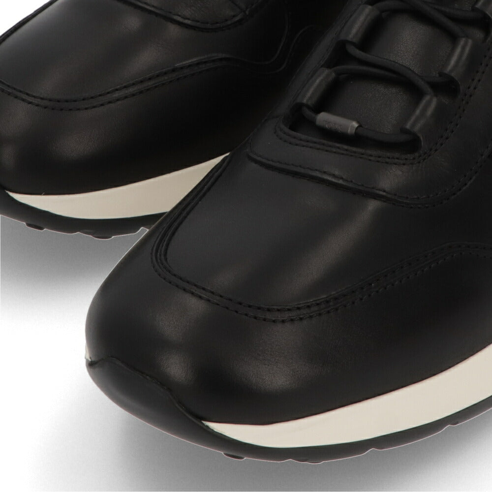 TOD'S トッズ  スニーカー ブラック カーフスキン フラットシューズ ドローストロング ローカット XXM79K0IP50THC