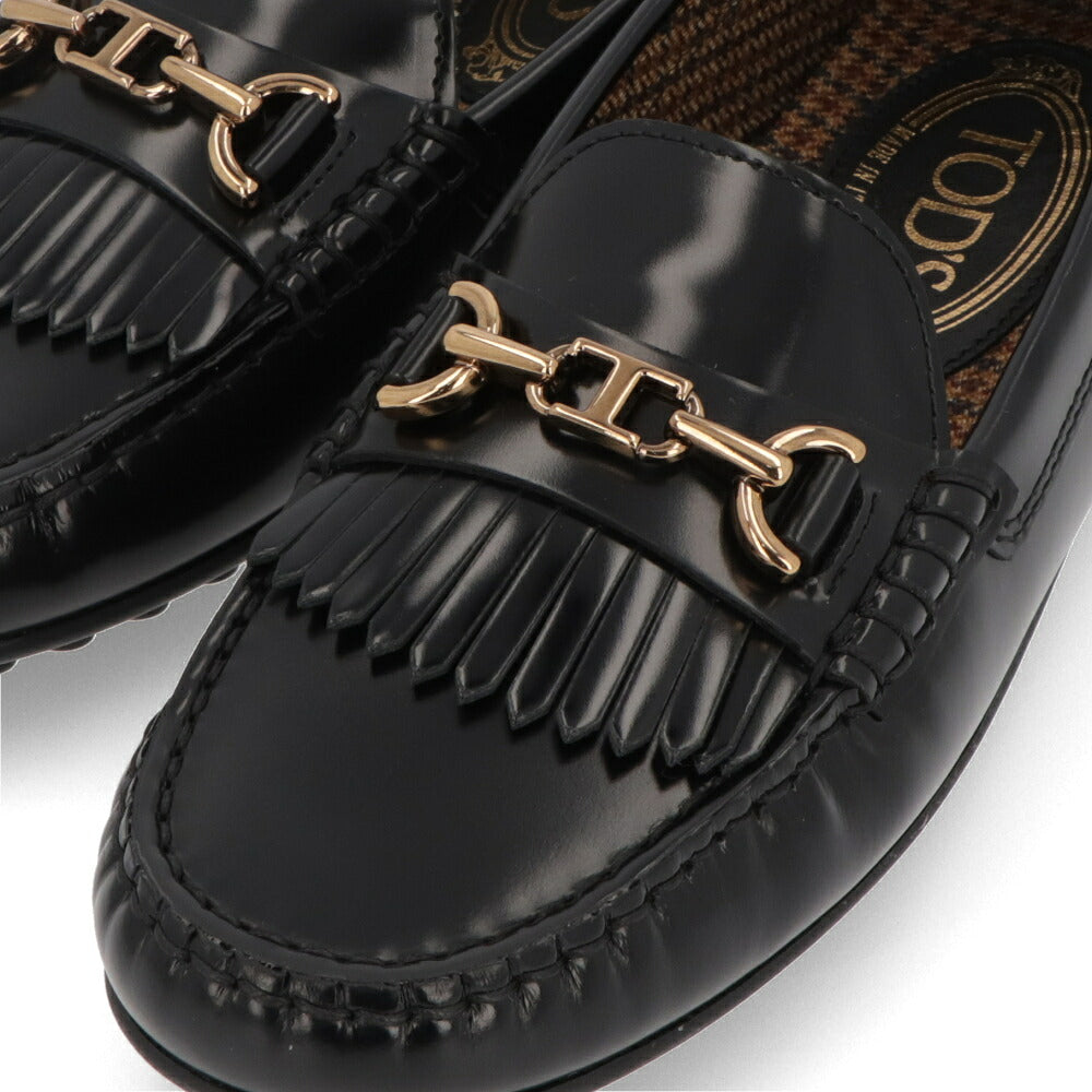 TOD'S トッズ レディース シューズ レザーシューズ ブラック レザー ローファー スリッポン ローファー XXW10L0IM02SHA