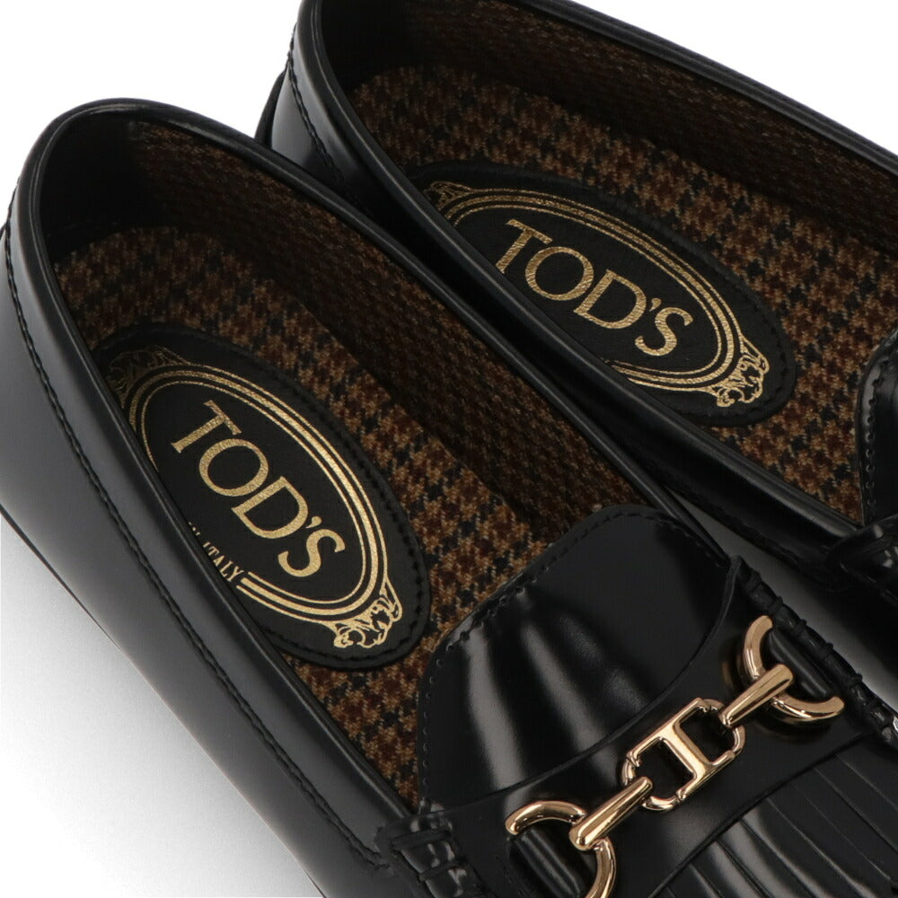 TOD'S トッズ レディース シューズ レザーシューズ ブラック レザー ローファー スリッポン ローファー XXW10L0IM02SHA