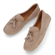 TOD'S トッズ  ピンクベージュ スエード モカシン フラットシューズ XXW10L0ID50M8W