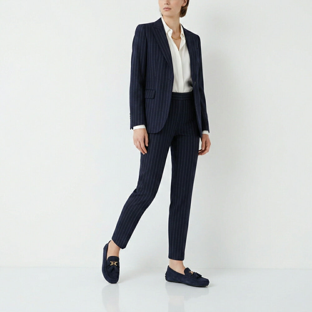 TOD'S GOMMINO ネイビー スエード ローファー フラットシューズ XXW10L0ID50RE0