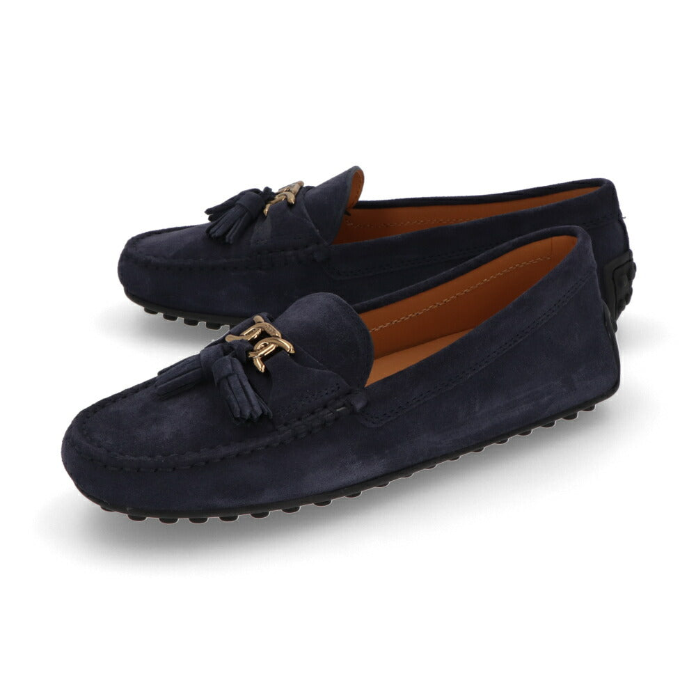 TOD'S GOMMINO ネイビー スエード ローファー フラットシューズ XXW10L0ID50RE0