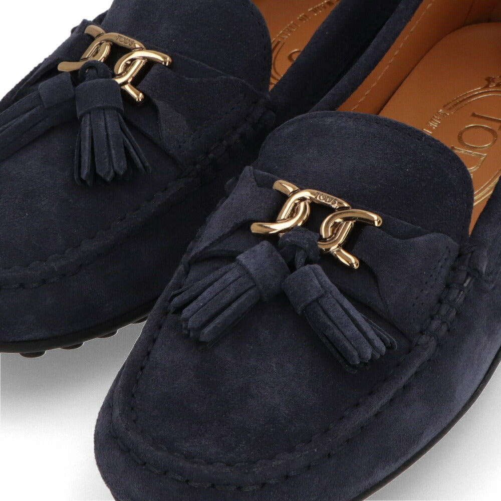 TOD'S GOMMINO ネイビー スエード ローファー フラットシューズ XXW10L0ID50RE0