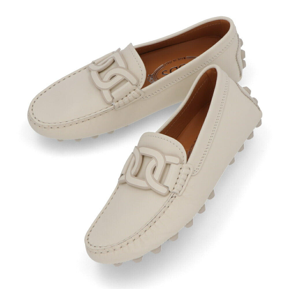 TOD'S GOMMINO オフホワイト ミント フラットシューズ モカシン XXW52K0IH00N6M