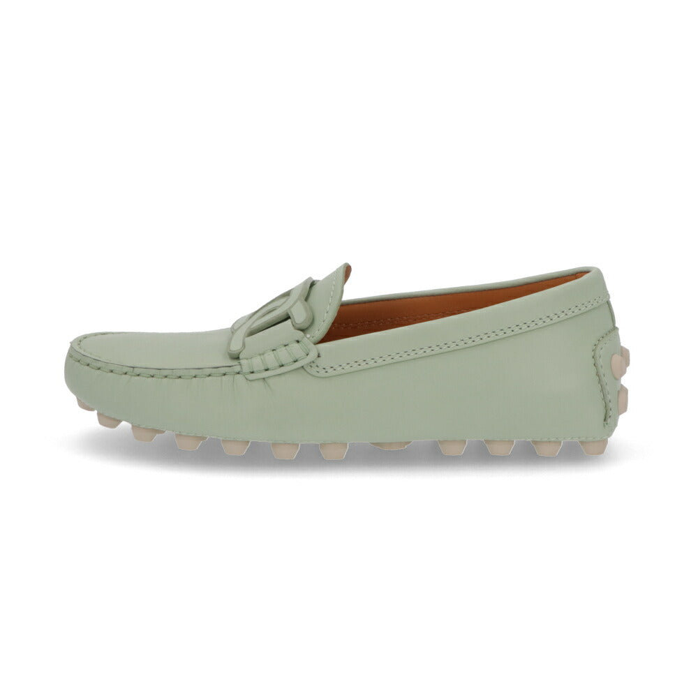 TOD'S GOMMINO オフホワイト ミント フラットシューズ モカシン XXW52K0IH00N6M