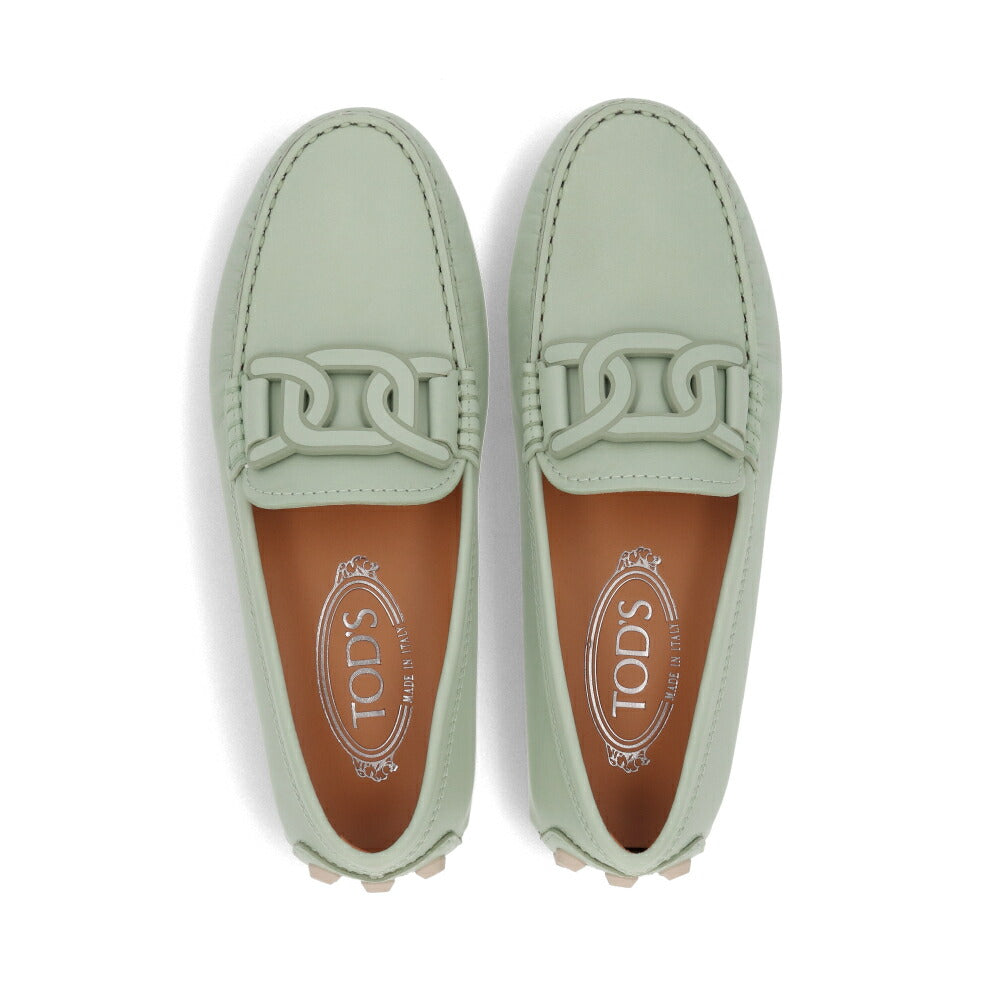 TOD'S GOMMINO オフホワイト ミント フラットシューズ モカシン XXW52K0IH00N6M