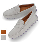 TOD'S GOMMINO ライトグレー ブラウン フラットシューズ ローファー XXW52K00010RE0