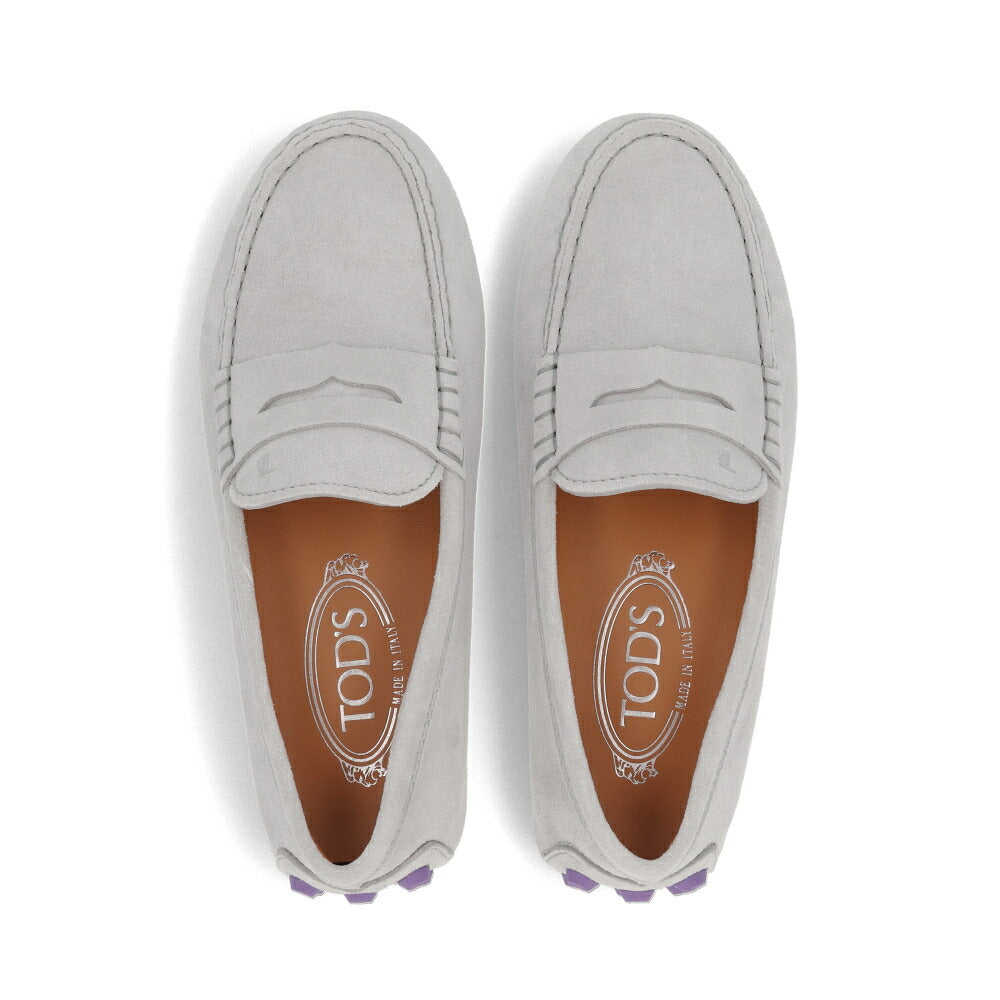 TOD'S GOMMINO ライトグレー ブラウン フラットシューズ ローファー XXW52K00010RE0