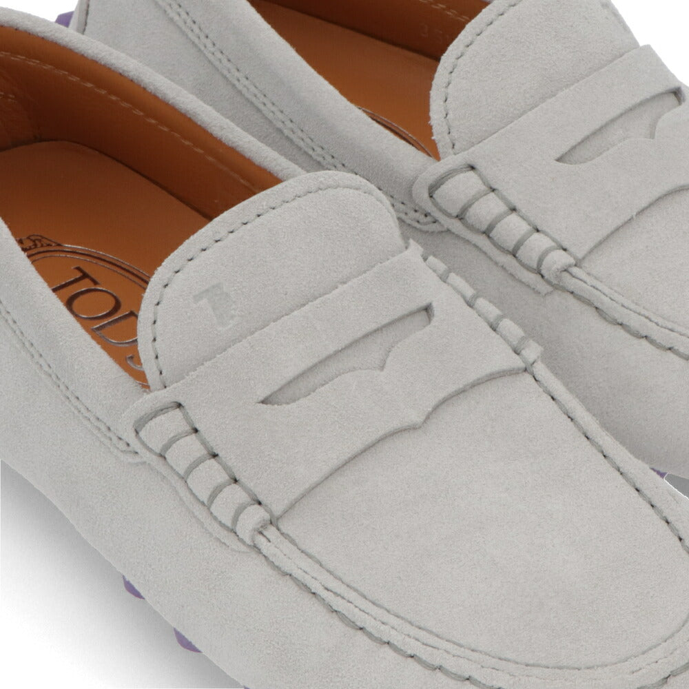 TOD'S GOMMINO ライトグレー ブラウン フラットシューズ ローファー XXW52K00010RE0
