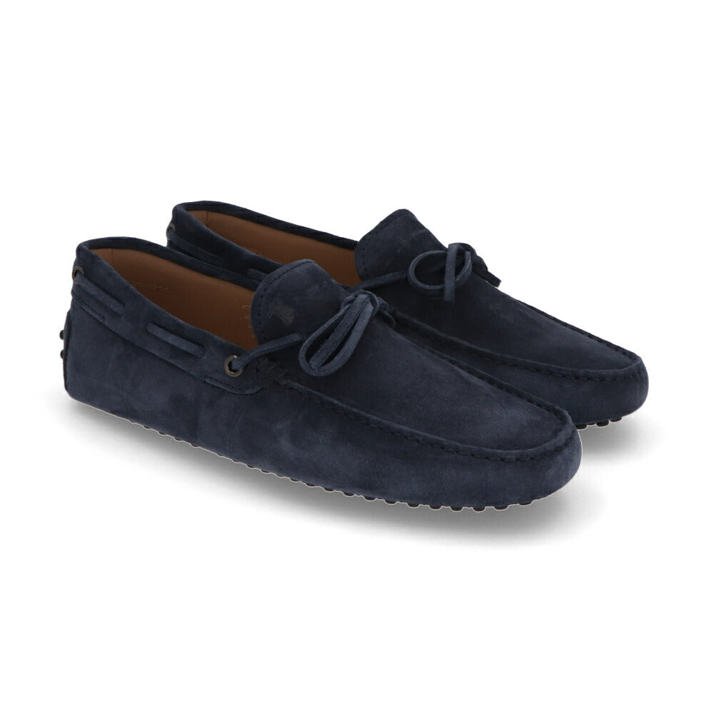 TOD'S GOMMINO ネイビーブルー スエード ドライビングシューズ モカシン XXM0GW05470RE0