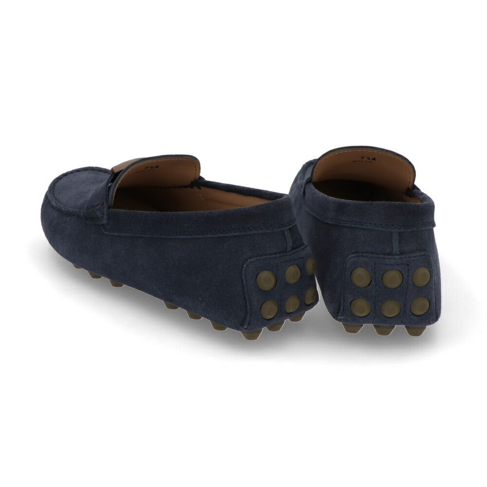 TOD'S GOMMINO グレー ネイビー スウェード ローファー XXM52K0HW20RE0