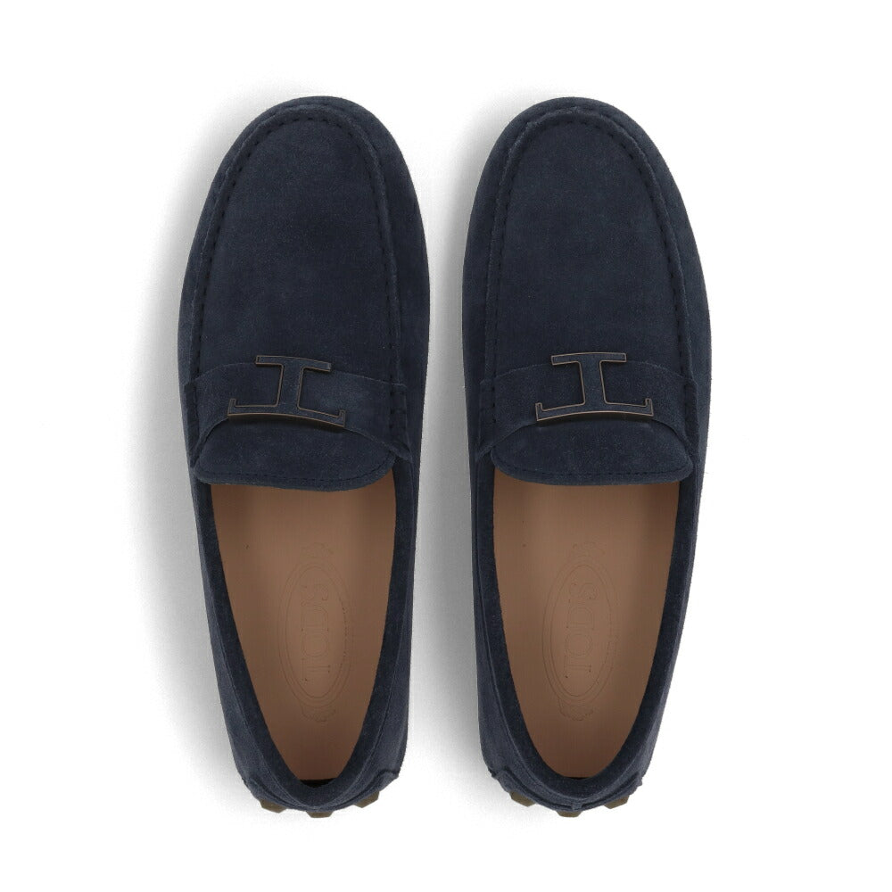 TOD'S GOMMINO グレー ネイビー スウェード ローファー XXM52K0HW20RE0