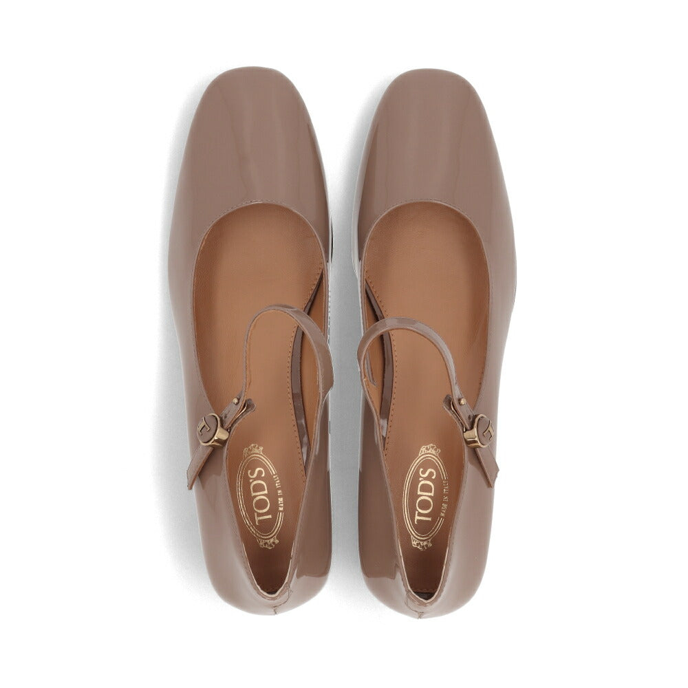 TOD'S パンプス  ブラック ピンクベージュ ロゴボタン ヒールあり XXW33L0IN60TVB