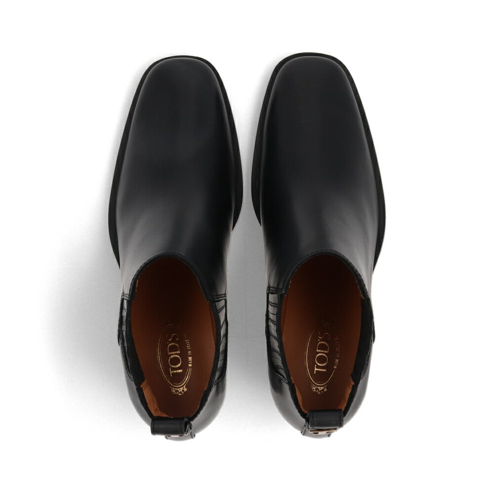 TOD'S ブラック アンクルブーツ サイドゴア ブーティ ショートブーツ XXW28L0IM80GOC