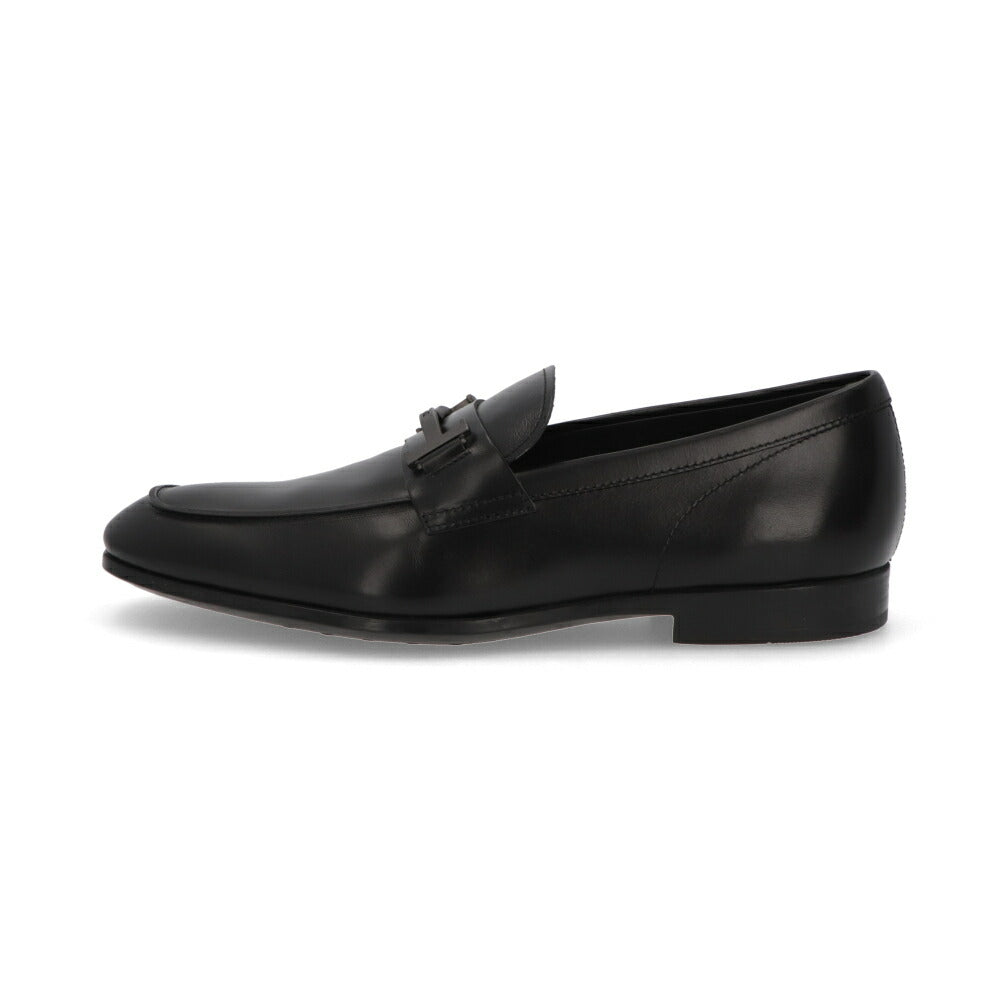 TOD'S トッズ   ブラック レザー ローファー フォーマルシューズ レースアップ XXM51B0HG70MG2