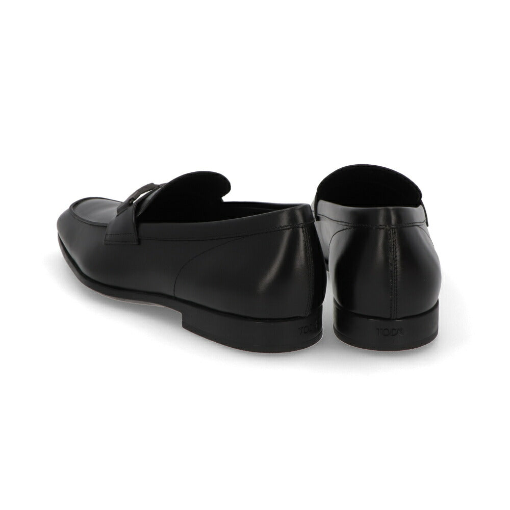 TOD'S トッズ   ブラック レザー ローファー フォーマルシューズ レースアップ XXM51B0HG70MG2