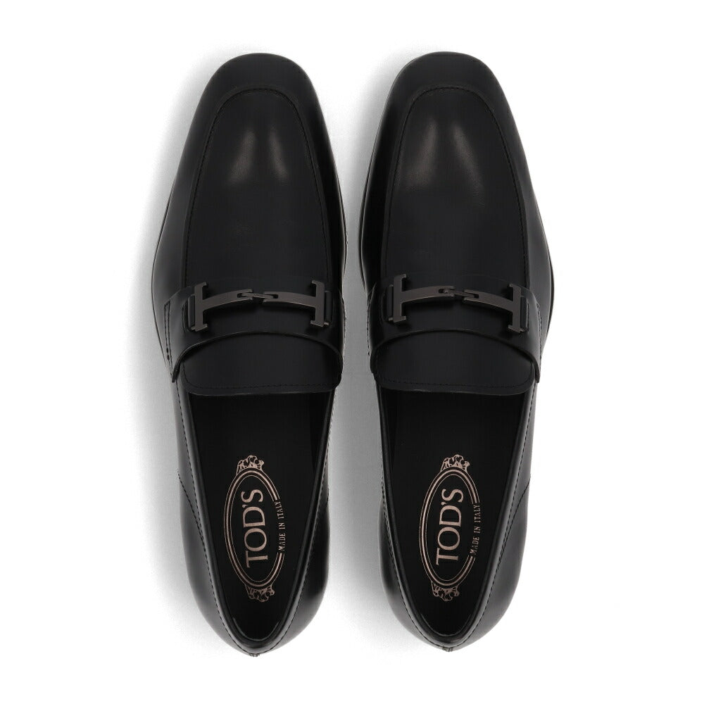 TOD'S トッズ   ブラック レザー ローファー フォーマルシューズ レースアップ XXM51B0HG70MG2