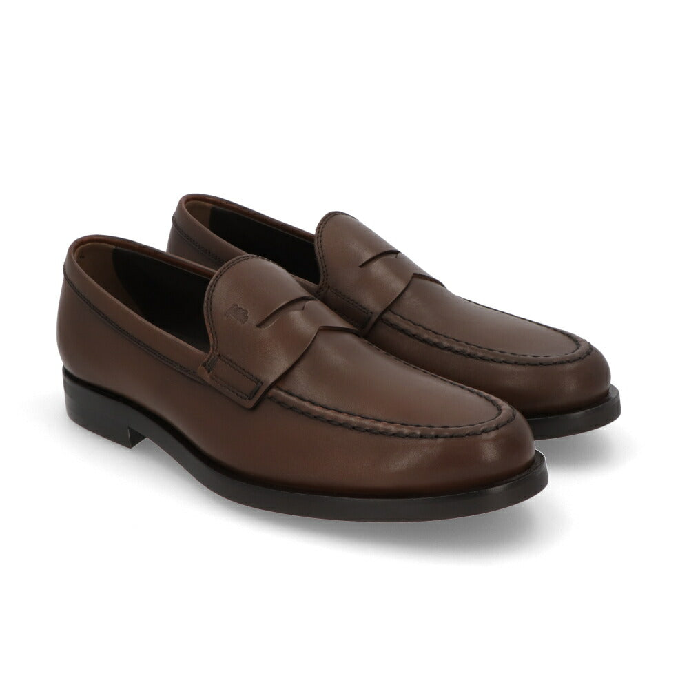 TOD'S  ブラウン レザー フォーマルシューズ クラシカル ロゴ入り ローファー XXM0ZF0Q920D9C